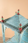 Blue & Red Indian Wooden Mandir <p>W:90cm D:90cm H:123cm </p>