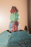 Blue & Red Indian Wooden Mandir <p>W:90cm D:90cm H:123cm </p>