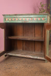 Vintage Green Cabinet with Tiles <p>W:96cm D:32cm H:90cm </p>