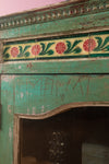 Vintage Green Cabinet with Tiles <p>W:96cm D:32cm H:90cm </p>