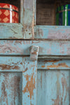 Pale Blue Vintage Display Cabinet <p>W:102cm D:40cm H:200cm </p>