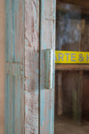 Pale Blue Vintage Display Cabinet <p>W:102cm D:40cm H:200cm </p>