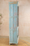 Pale Blue Vintage Display Cabinet <p>W:102cm D:40cm H:200cm </p>