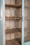 Pale Blue Vintage Display Cabinet <p>W:102cm D:40cm H:200cm </p>