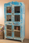 Vintage Blue Glazed Cabinet <p>W:102cm D:55cm H:204cm </p>