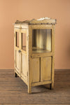 Pale Yellow Vintage Display Cabinet <p>W:69cm D:39cm H:98.5cm </p>