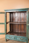 Vintage Teal Blue Display Cabinet <p>W:97cm D:49cm H:132cm </p>
