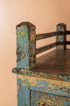 Vintage Blue & Yellow Side Cabinet <p>W:54cm D:42cm H:121cm </p>