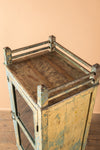 Vintage Blue & Yellow Side Cabinet <p>W:54cm D:42cm H:121cm </p>