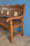 Wooden Vintage Bench with Tiles <p>W:153cm D:63cm H:98cm </p>