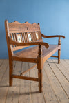 Wooden Vintage Bench with Tiles <p>W:153cm D:63cm H:98cm </p>