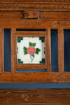 Wooden Vintage Bench with Tiles <p>W:153cm D:63cm H:98cm </p>
