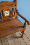 Wooden Vintage Bench with Tiles <p>W:153cm D:63cm H:98cm </p>