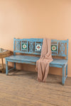 Blue Vintage Bench with Tiles <p>W:151cm D:45cm H:93cm </p>