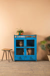 Blue Vintage Glazed Cabinet <p>W:81cm D:31cm H:98cm </p>