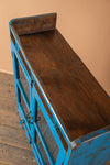 Blue Vintage Glazed Cabinet <p>W:81cm D:31cm H:98cm </p>