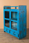 Blue Vintage Glazed Cabinet <p>W:81cm D:31cm H:98cm </p>