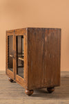 Vintage Wooden Glazed Cabinet <p>W:65cm D:31cm H:56cm </p>