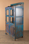 Vintage Blue Display Cabinet <p>W:94cm D:55cm H:174cm </p>