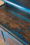 Vintage Blue Display Cabinet <p>W:94cm D:55cm H:174cm </p>