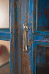 Vintage Blue Display Cabinet <p>W:94cm D:55cm H:174cm </p>