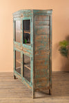 Vintage Teal Blue Cabinet <p>W:94cm D:35cm H:139cm </p>