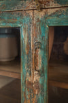 Vintage Teal Blue Cabinet <p>W:94cm D:35cm H:139cm </p>