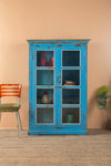 Blue Vintage Glazed Cabinet <p>W:100cm D:37cm H:152cm </p>