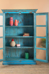 Blue Vintage Glazed Cabinet <p>W:100cm D:37cm H:152cm </p>