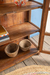 Wooden Vintage Display Cabinet <p>W:185cm D:40cm H:121cm </p>