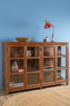 Wooden Vintage Display Cabinet <p>W:185cm D:40cm H:121cm </p>