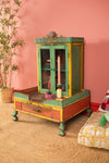 Colourful Vintage Temple Cabinet <p>W:71cm D:63cm H:101cm </p>