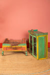Colourful Vintage Temple Cabinet <p>W:71cm D:63cm H:101cm </p>