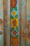 Vintage Blue Sideboard with Mirrors <p>W:116cm D:42cm H:120cm </p>