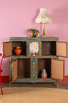 Vintage Blue Sideboard with Mirrors <p>W:116cm D:42cm H:120cm </p>