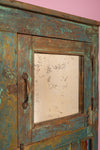 Vintage Blue Sideboard with Mirrors <p>W:116cm D:42cm H:120cm </p>