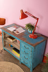 Blue Vintage Storage Unit <p>W:117cm D:51cm H:75cm </p>