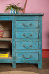 Blue Vintage Storage Unit <p>W:117cm D:51cm H:75cm </p>