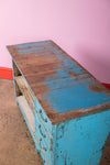 Blue Vintage Storage Unit <p>W:117cm D:51cm H:75cm </p>
