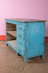 Blue Vintage Storage Unit <p>W:117cm D:51cm H:75cm </p>