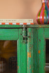 Vintage Green & Yellow Cabinet <p>W:65cm D:33cm H:127cm </p>