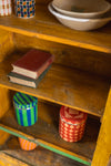 Vintage Green & Yellow Cabinet <p>W:65cm D:33cm H:127cm </p>