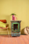 Blue & Green Vintage Side Cabinet <p>W:54cm D:54cm H:57cm </p>