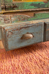 Blue & Green Vintage Side Cabinet <p>W:54cm D:54cm H:57cm </p>