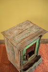 Blue & Green Vintage Side Cabinet <p>W:54cm D:54cm H:57cm </p>