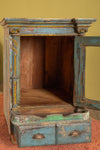 Blue & Green Vintage Side Cabinet <p>W:54cm D:54cm H:57cm </p>