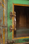 Blue & Green Vintage Side Cabinet <p>W:54cm D:54cm H:57cm </p>
