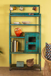 Blue Vintage Metal Kitchen Storage Unit <p>W:80cm D:31cm H:171cm </p>