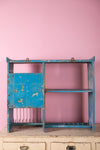 Blue & Pink Vintage Kitchen Shelving Unit <p>W:92cm D:27cm H:79cm </p>