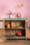 Vintage Blue Wooden Cabinet <p>W:105cm D:47cm H:96cm </p>